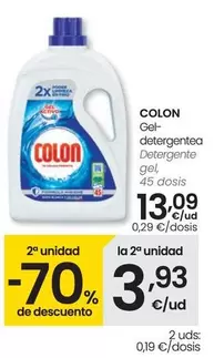 Oferta de Colon - Detergente Gel por 13,09€ en Eroski