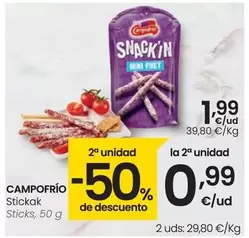 Oferta de Campofrío - Sticks por 1,99€ en Eroski