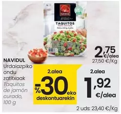 Oferta de Navidul - Taquitos De Jamón Curado por 2,75€ en Eroski