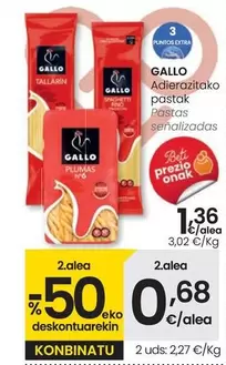 Oferta de Gallo - Pastas  por 1,36€ en Eroski