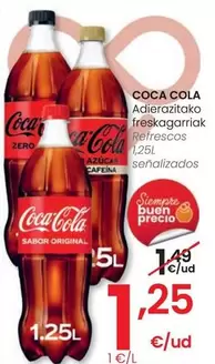 Oferta de Coca-Cola - Refrescos por 1,25€ en Eroski