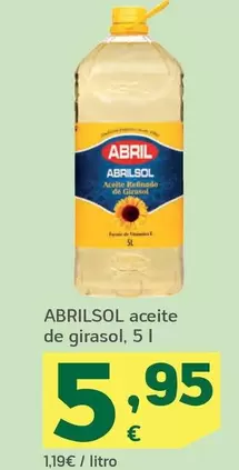 Oferta de Abrilsol - Aceite De Girasol por 5,95€ en HiperDino