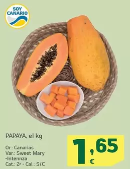 Oferta de Papaya por 1,65€ en HiperDino