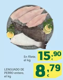 Oferta de Lenguado De Perro Entero por 15,9€ en HiperDino