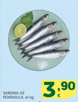 Oferta de Sardina De Peninsula por 3,9€ en HiperDino