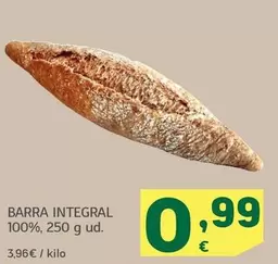 Oferta de Barra Integral por 0,99€ en HiperDino