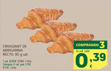 Oferta de Croissant De Margarina Recto por 0,55€ en HiperDino