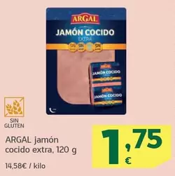 Oferta de Argal - Jamon Cocido Extra por 1,75€ en HiperDino