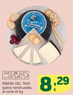 Oferta de Ribera Del Tajo - Queso Semicurado por 8,29€ en HiperDino