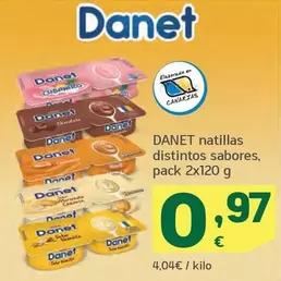 Oferta de Danet - Natillas Distintos Sabores por 0,97€ en HiperDino