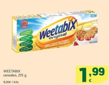 Oferta de Weetabix - Cereales por 1,99€ en HiperDino