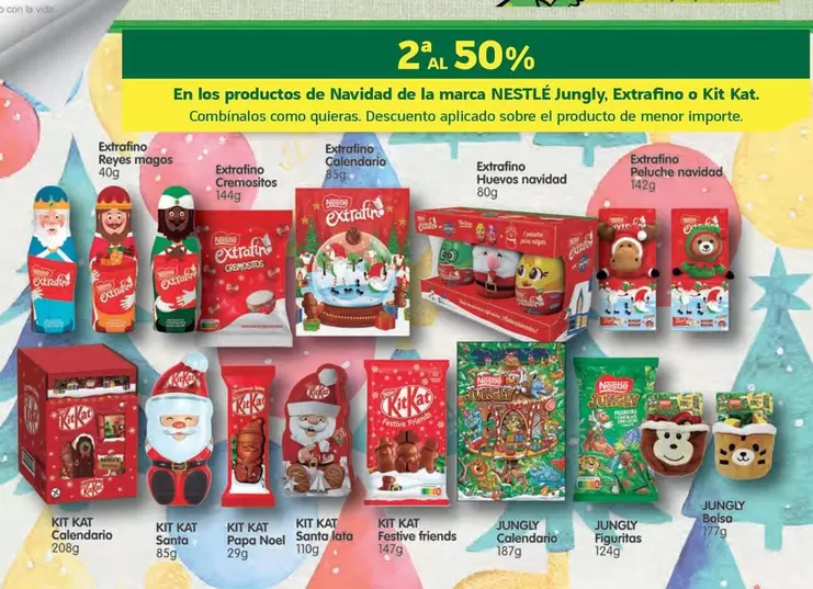 Oferta de Nestlé - En Los Productes De Navidad De La Marca Jungly, Estrafino O Kit Kat en HiperDino