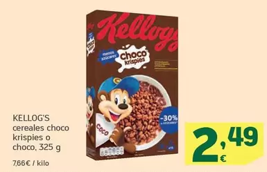 Oferta de Kellogg's - Cereales Choco Krispies O Choco por 2,49€ en HiperDino