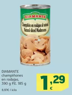 Oferta de Diamante - Champinones En Rodajas por 1,29€ en HiperDino