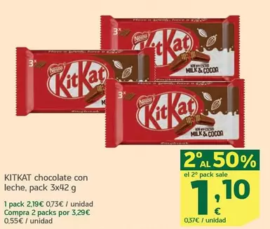 Oferta de Nestlé - Chocolate Con Leche por 2,19€ en HiperDino