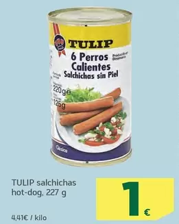 Oferta de Tulip - Salchichas Hot-Dog por 1€ en HiperDino