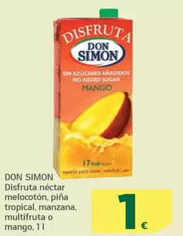 Oferta de Don Simón - Disfruta Nectar Melocoton por 1€ en HiperDino