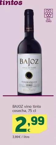 Oferta de Bajoz - Vino Tinto Cosecha por 2,99€ en HiperDino