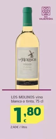 Oferta de Los Molinos - Vino Blanco O Tinto por 1,8€ en HiperDino