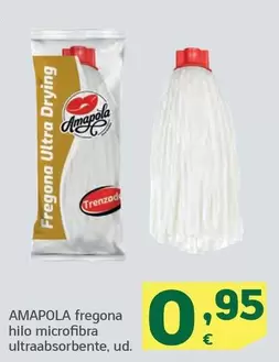 Oferta de Amapola - Fregona Hilo Microfibra Ultraabsorbente por 0,95€ en HiperDino