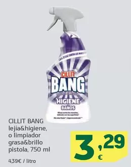 Oferta de Cillit Bang - Lejia&Higiene O Limpiador Grasa&Brillo Pistola por 3,29€ en HiperDino