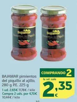 Oferta de Bajamar - Pimientos Del Piquillo Al Ajillo por 2,65€ en HiperDino