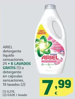 Oferta de Ariel - Detergente Liquido Sensaciones por 7,99€ en HiperDino