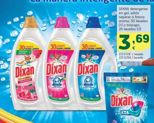 Oferta de Dixan - Detergente En Gel, Adios Separar O Fresco Aroma  por 3,69€ en HiperDino