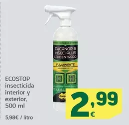 Oferta de Ecostop - Insecticida Interior Y Exterior por 2,99€ en HiperDino