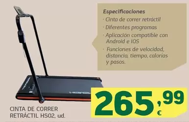 Oferta de Cinta De Correr HS02 por 265,99€ en HiperDino