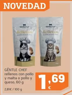 Oferta de Gentle Chef - Rellenos Con Pollo Y Malta O Pollo Y Queso por 1,69€ en HiperDino