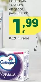 Oferta de Colhogar - Servilleta Elegance por 1,99€ en HiperDino