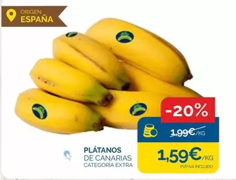 Oferta de Origen - Platanos De Canarias por 1,59€ en Supermercados La Despensa