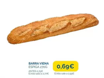 Oferta de Barra Viena por 0,69€ en Supermercados La Despensa