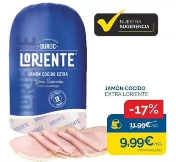 Oferta de Duroc - Jamon Cocido Extra por 9,99€ en Supermercados La Despensa