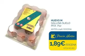 Oferta de Huevo M Gallina Suelo Pita P12 por 1,89€ en Supermercados La Despensa