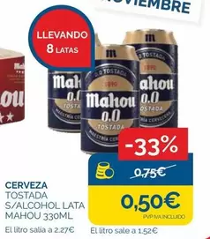 Oferta de Mahou - Cerveza por 0,5€ en Supermercados La Despensa