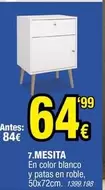 Oferta de Blanco - Mesita por 64,99€ en Rapimueble