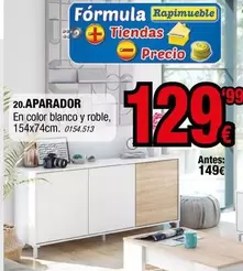 Oferta de Blanco - Aparador por 129,99€ en Rapimueble