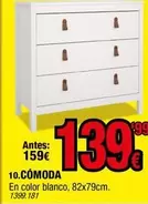 Oferta de Blanco - 10 Comoda por 139,99€ en Rapimueble