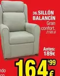 Oferta de Confort - sillon balandín gran confort por 164,99€ en Rapimueble