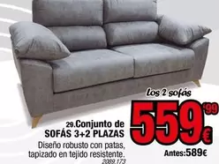 Oferta de Conjunto De Sofas 3+2 Plazas por 659,99€ en Rapimueble