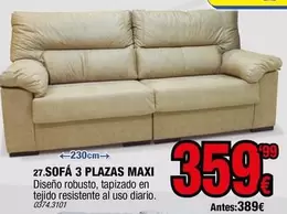 Oferta de Sofá 3 Plazas Maxi por 359,99€ en Rapimueble