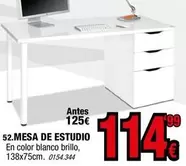 Oferta de Blanco - Mesa De Estudio por 114,99€ en Rapimueble