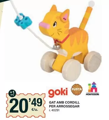 Oferta de Gat Amb Cordill Per Arrossegar por 20,49€ en BonpreuEsclat