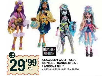 Oferta de Monster - Cleo De Nile-Fankie Stein - Lagoona Blue por 29,99€ en BonpreuEsclat