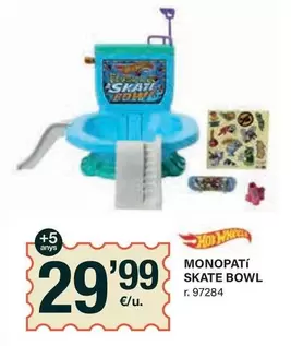 Oferta de Hot Wheels - Monopati Skate Bowl por 29,99€ en BonpreuEsclat