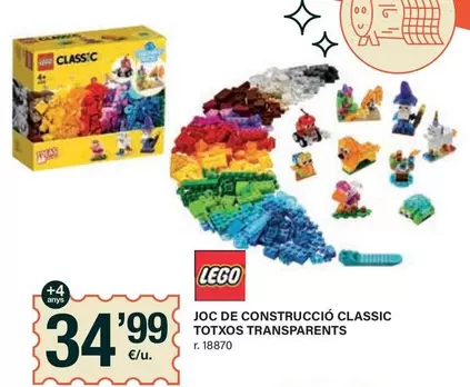 Oferta de LEGO - Joc De Construccio Classic Totxos Transparents por 34,99€ en BonpreuEsclat