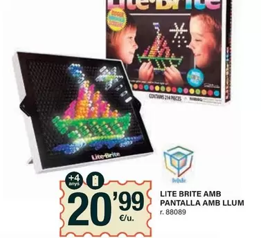 Oferta de Lite Brite Amb Pantalla Amb Llum por 20,99€ en BonpreuEsclat