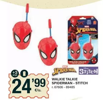 Oferta de Walkie Talkie Spiderman - Stitch por 24,99€ en BonpreuEsclat